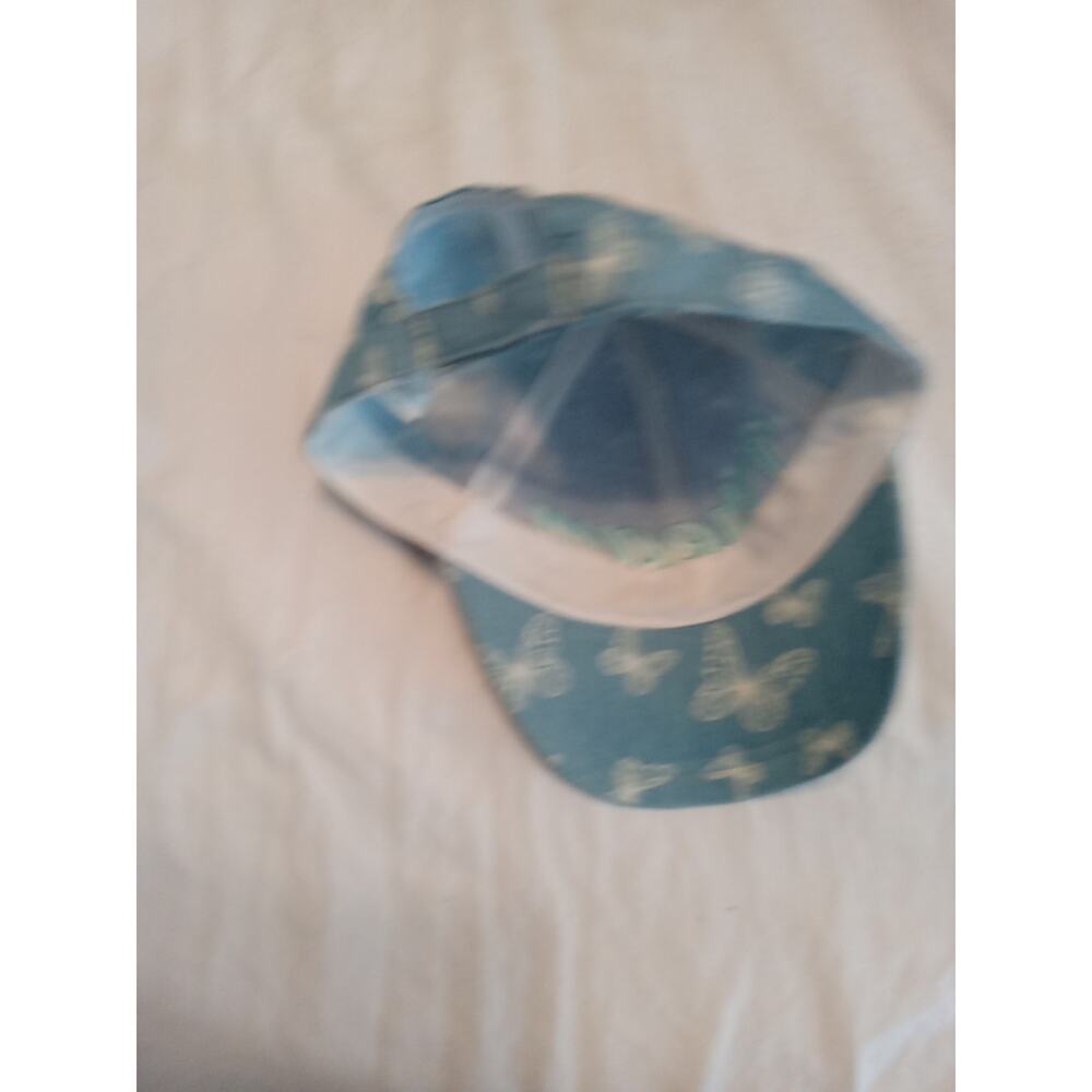 Blue and White Butterfly DREAM Embroidered Adjustable Baseball Hat - Cap - Picture 4 of 8